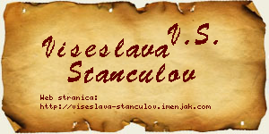 Višeslava Stančulov vizit kartica
